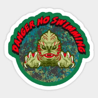 Danger No Swimming Sticker